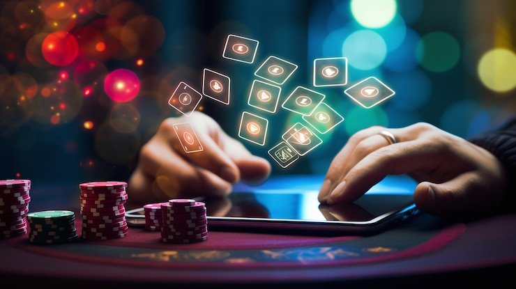 Live casino interface with multiple game tables